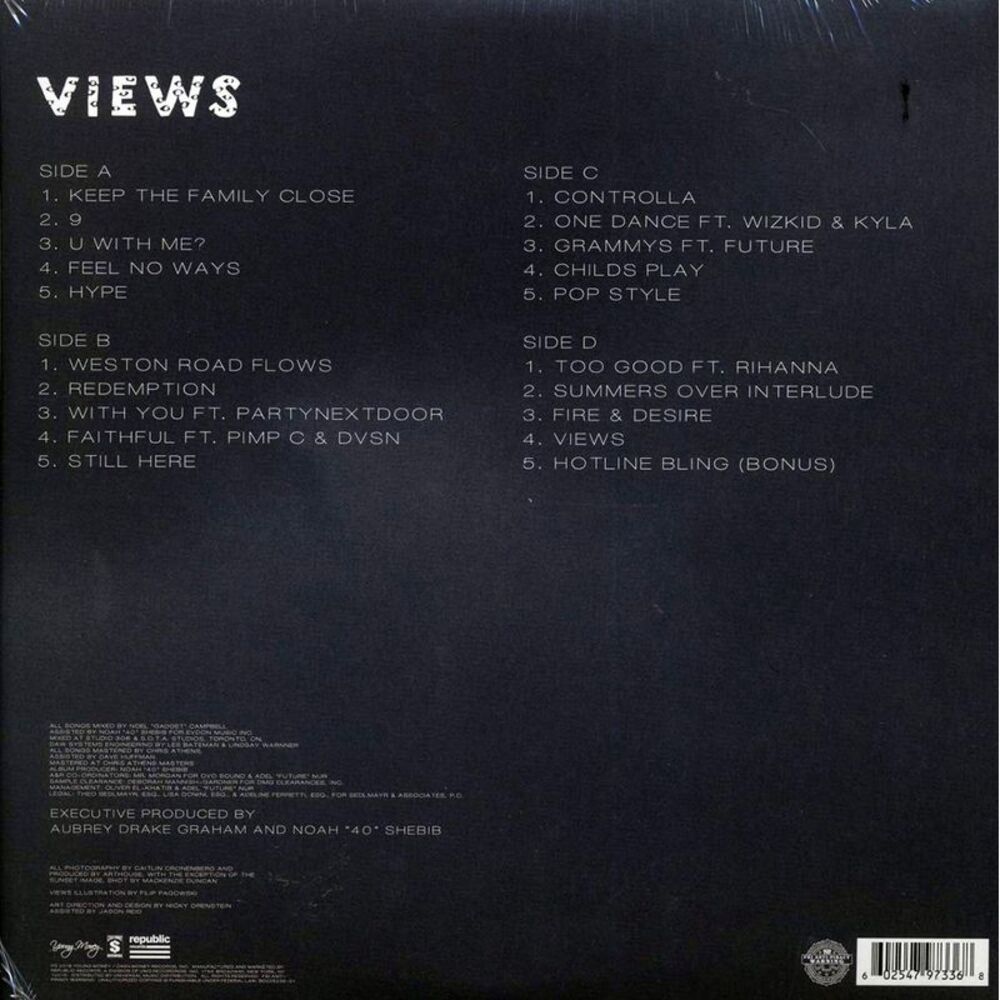 Drake - Views (2xLP) - Vinyl LP - Picture 2 of 2